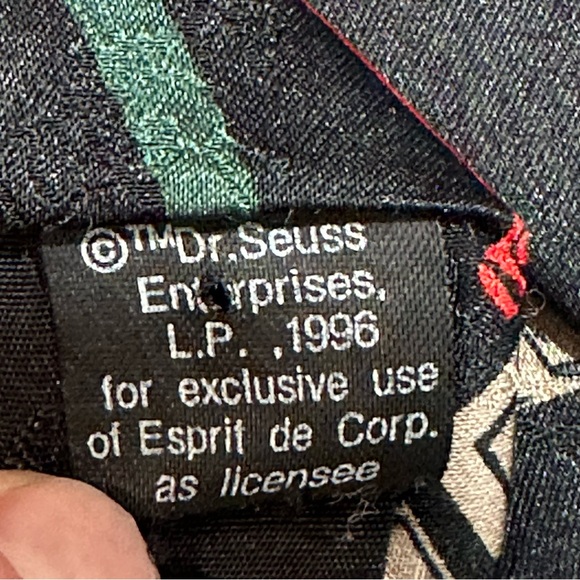 Dr. Seuss 1990’s vintage cat in the hat cartoon tie 100% silk made in Korea - Picture 2 of 9